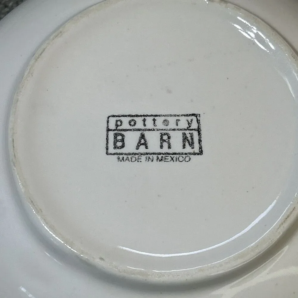 Pottery Barn Salad / Cereal Bowls - Set of 5  Sage Green 7 Inch Mexico